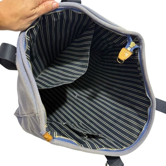 Louis Vuitton Women's Blue Canvas w Leather detail Authentic Antigua Studded Tot - Picture 4 of 15